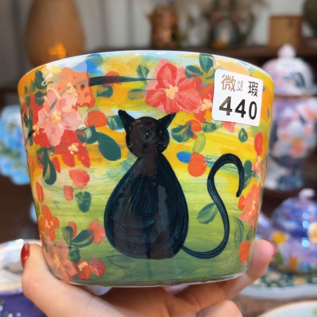 景德镇手绘高温釉下彩陶瓷茶具