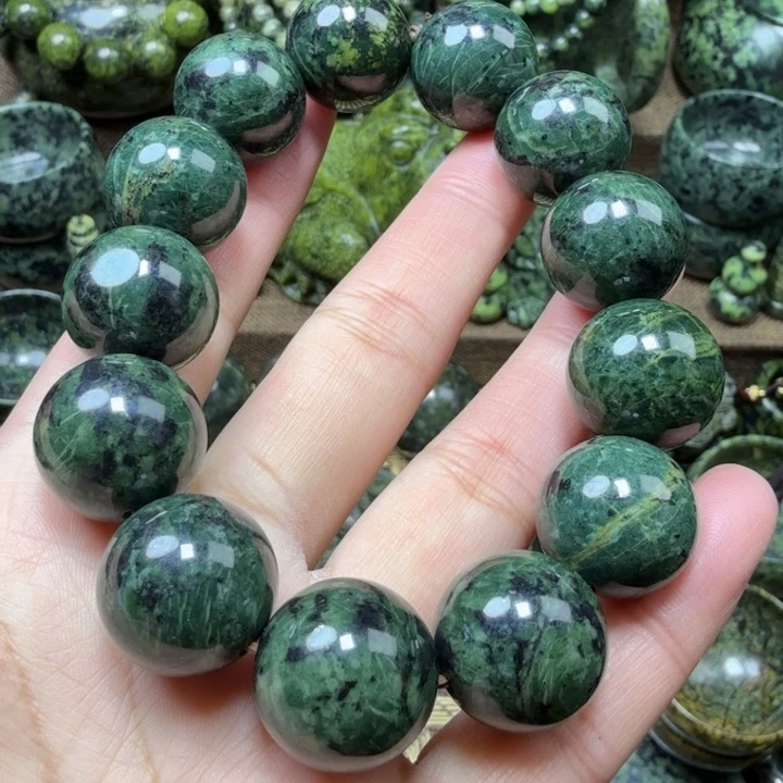 蛇纹石玉未镶嵌药王石能量养生产品