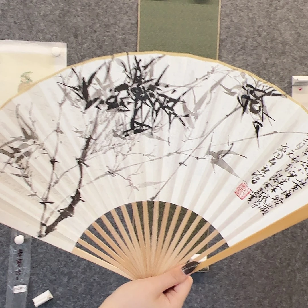 （f29380）文竹扇 书画