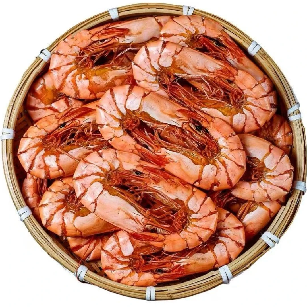 渔民自晒下酒菜深海特大号九节虾干冷冻保存无盐易干虾开袋即食