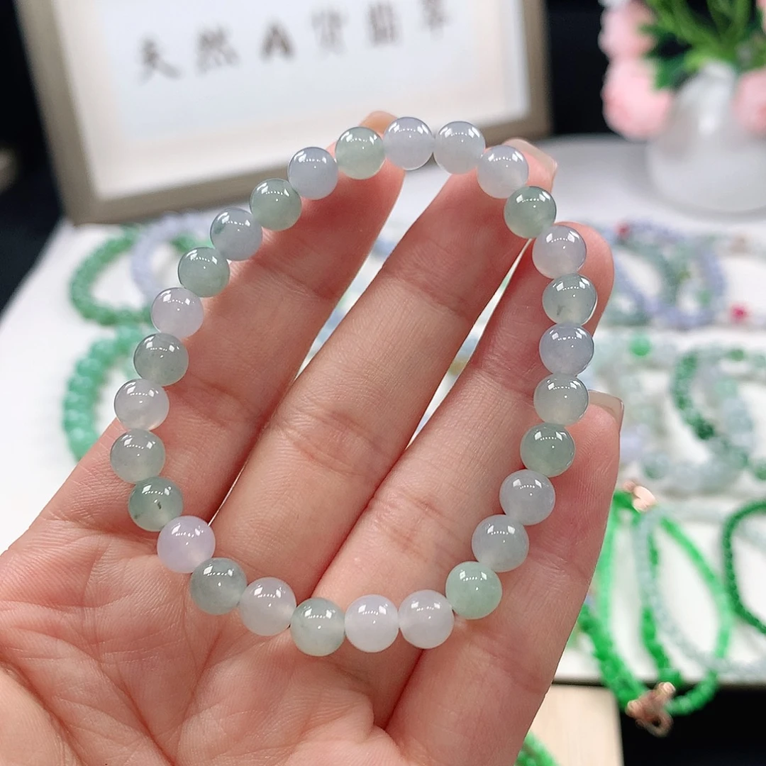 翡翠未镶嵌手链手链6.5mm