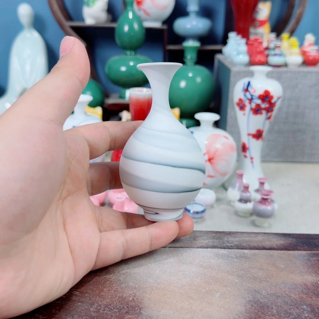 陶瓷手工小花器摆件