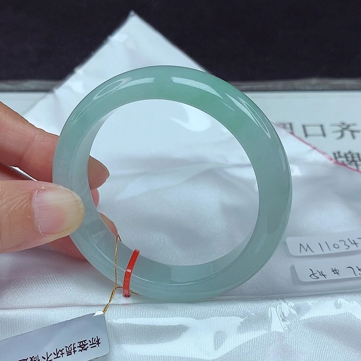 翡翠未镶嵌手镯54圈0347