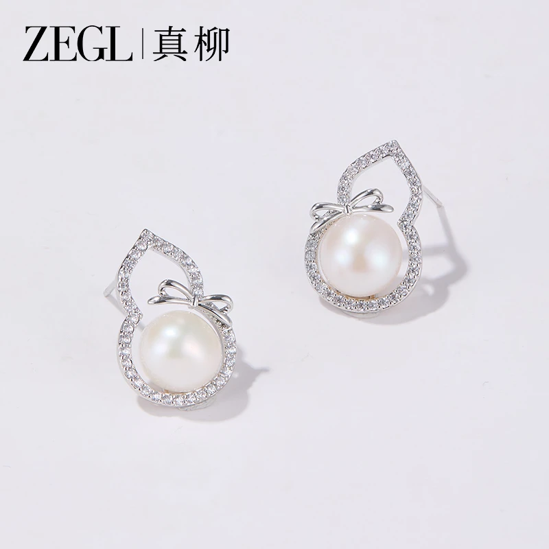 ZEGL镀K金葫芦珍珠耳环轻奢首饰DS66022