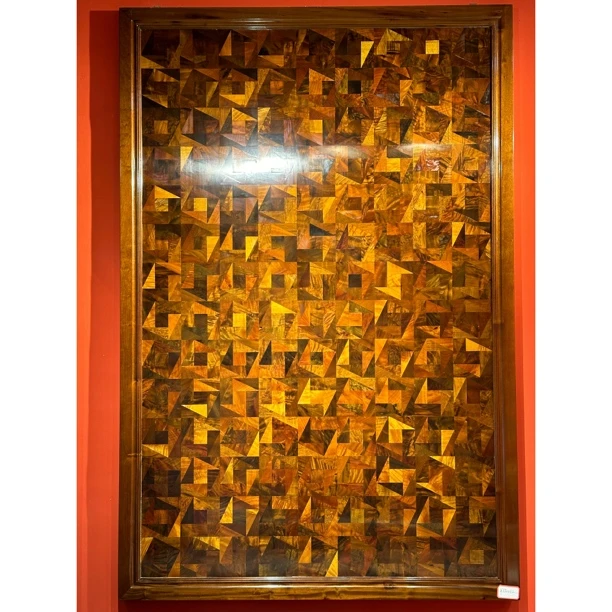 金丝楠木榫卯多花纹创意壁画