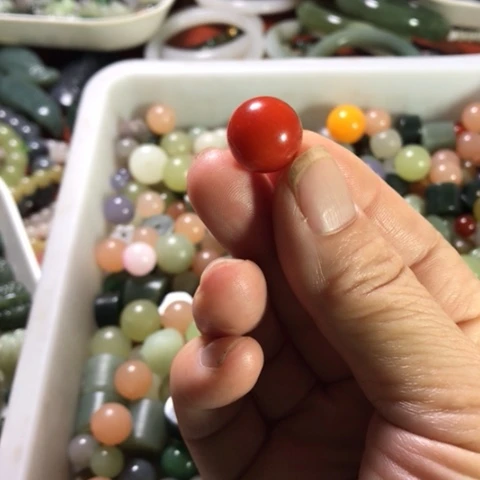 未镶嵌南红玛瑙珠宝半成品14珠
