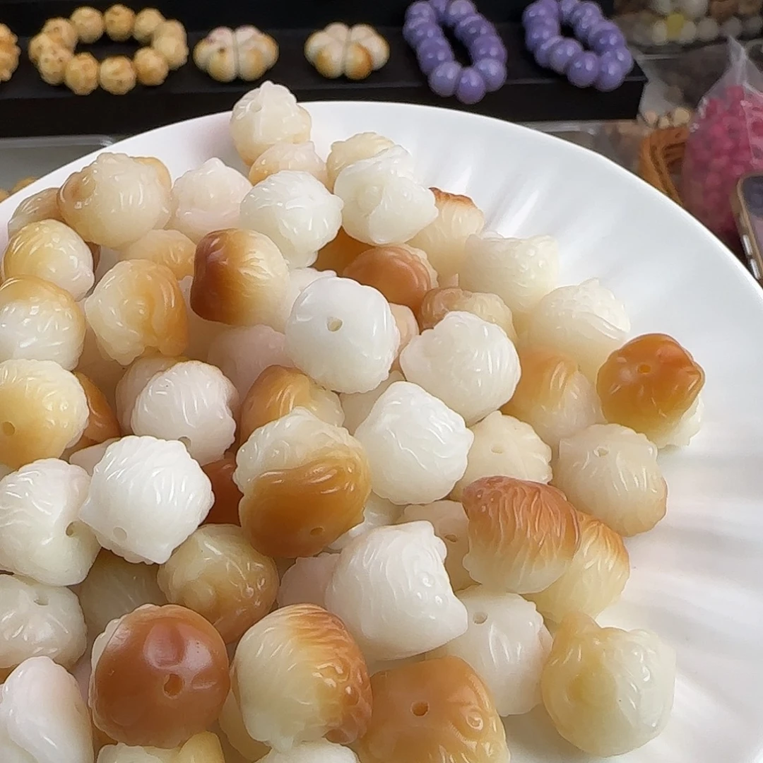 菩提根/象牙果手串瑕疵卡15醒狮20颗（2单宠10颗）