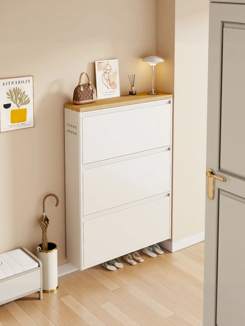 15cm超薄钢制翻斗鞋柜家用门口室内一体靠墙入户玄关柜大容量鞋架