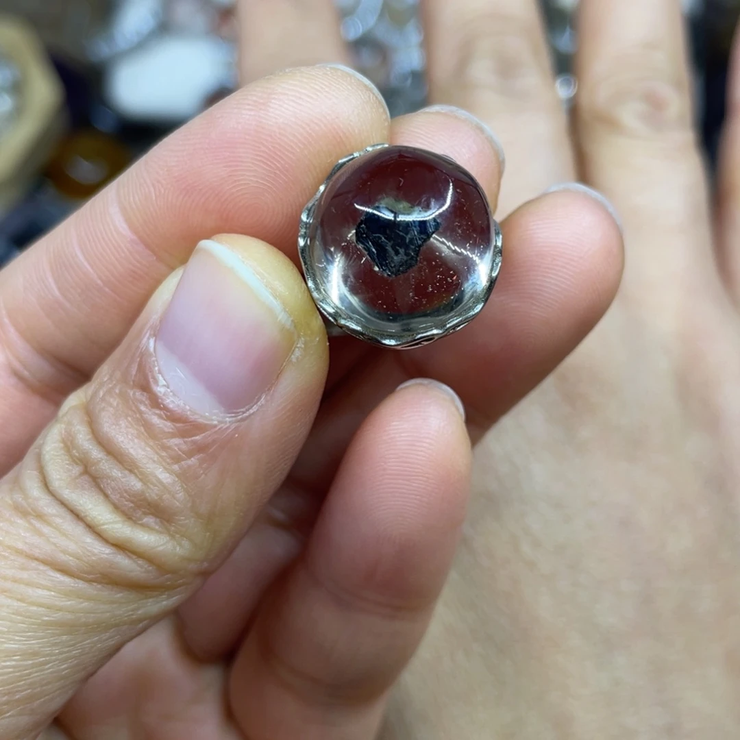 【闪购商品】银S925镶嵌珠宝半成品水晶戒指