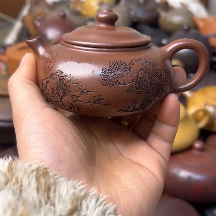 紫砂茶壶壶口跳砂