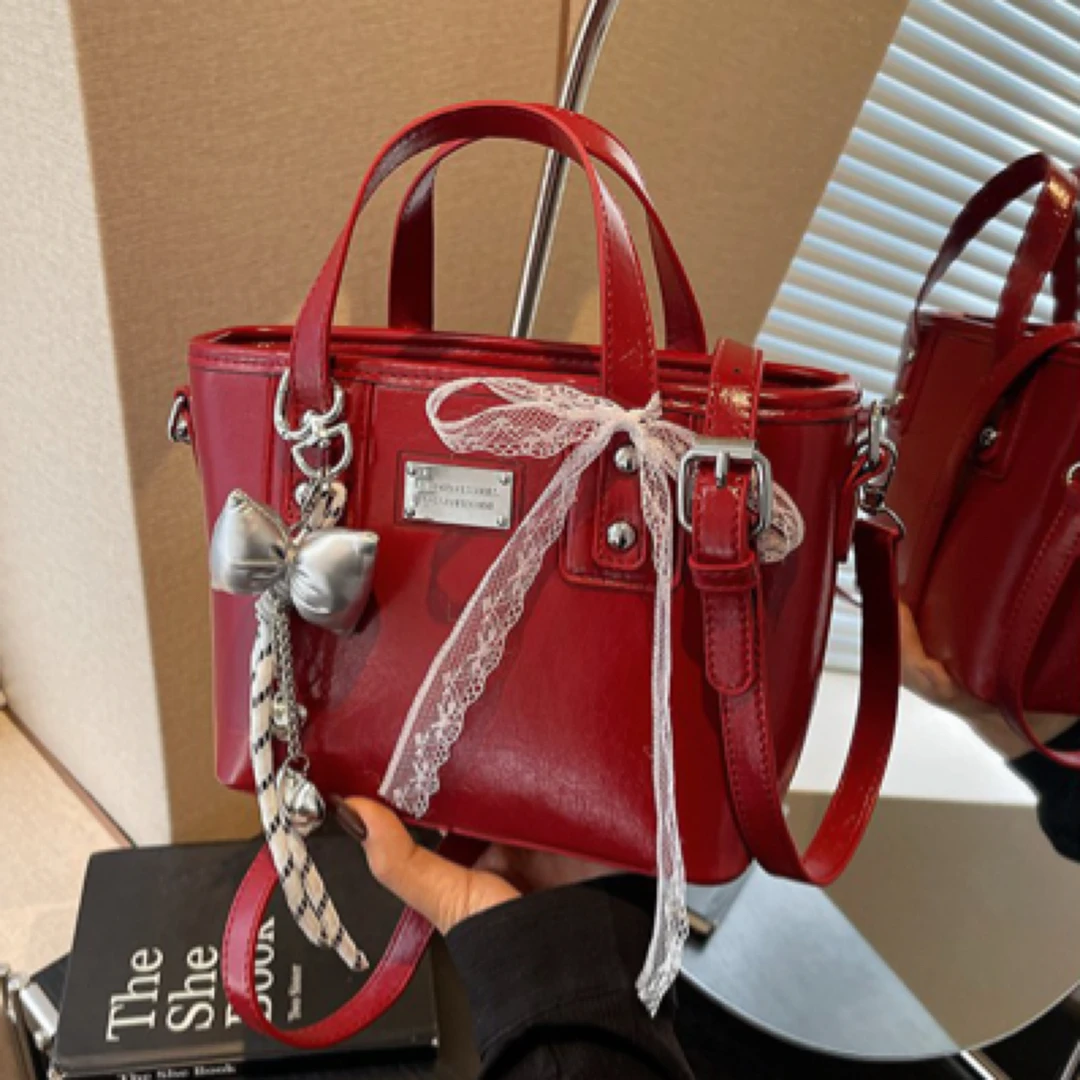 结婚包包新娘包女红色2025新款日常可用高级感大容量手提菜篮子包