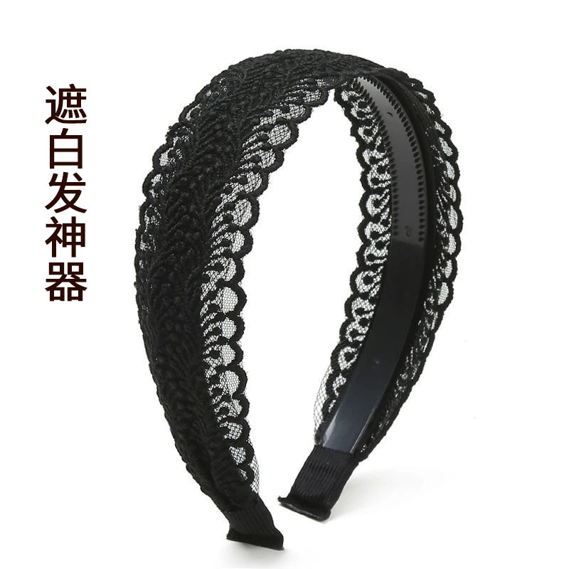 韩版时尚宽边遮白发发箍带齿防滑头箍洗脸发卡头饰外戴百搭发饰品