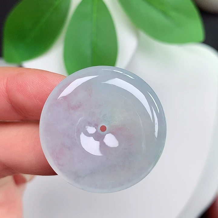 颈饰未镶嵌翡翠平安扣 29.6x5.7mm