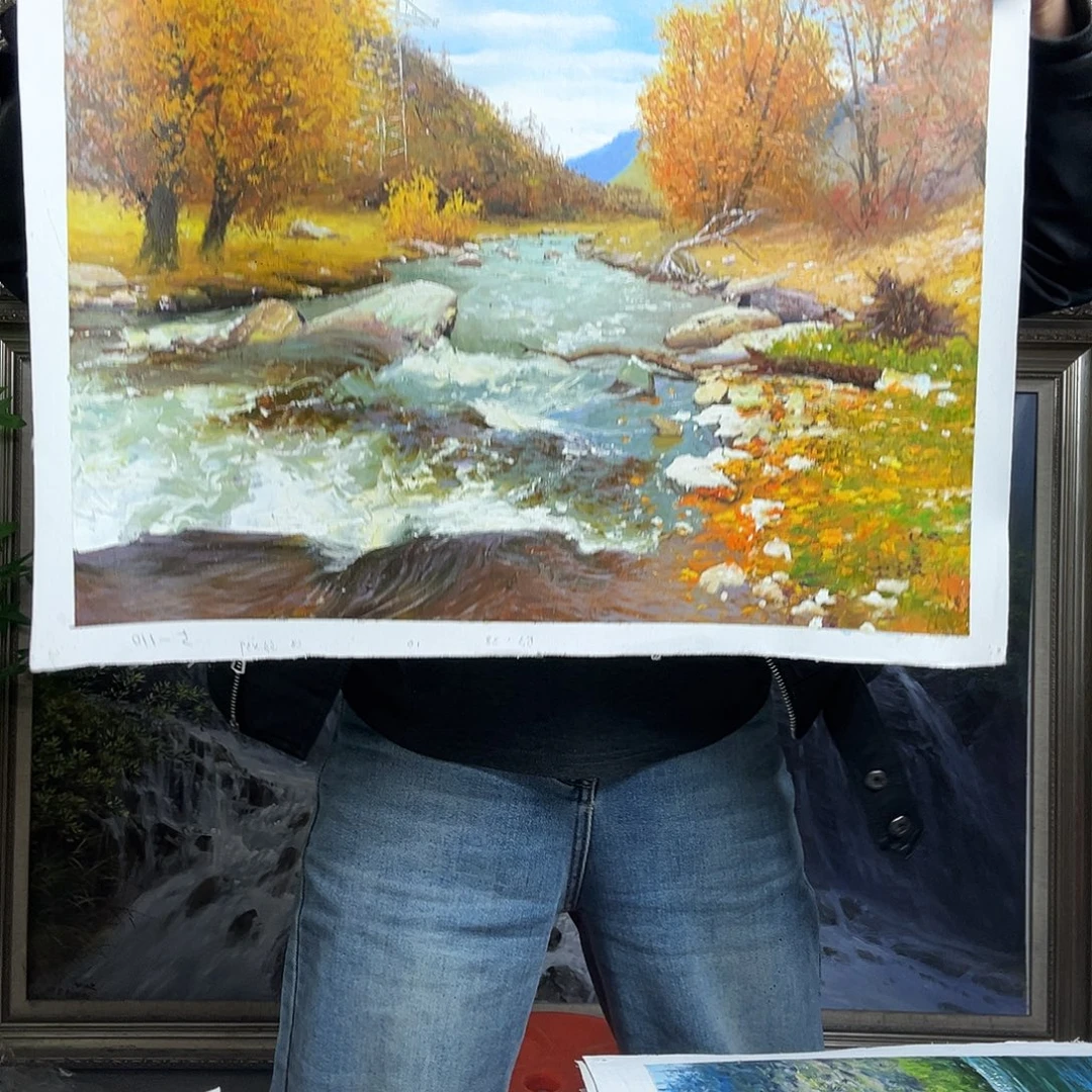 油画朝鲜艺术家不带框