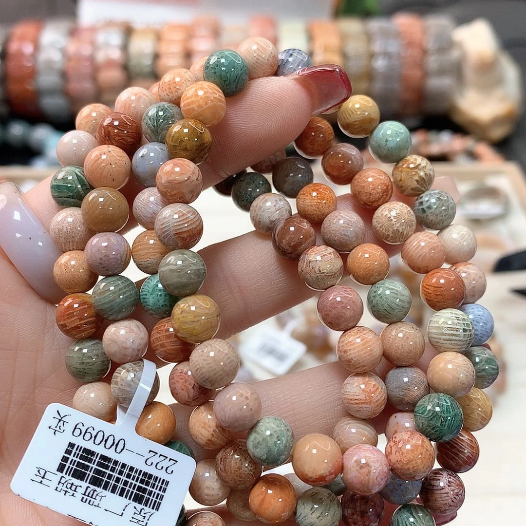 硅化珊瑚（珊瑚玉）手链未镶嵌察****遗331