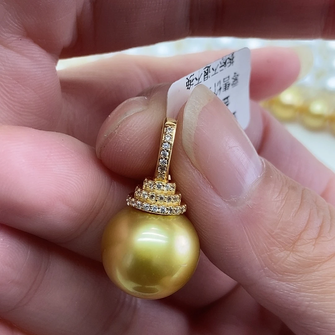 银S925镶嵌吊坠(不含链)海水珍珠@@D0033