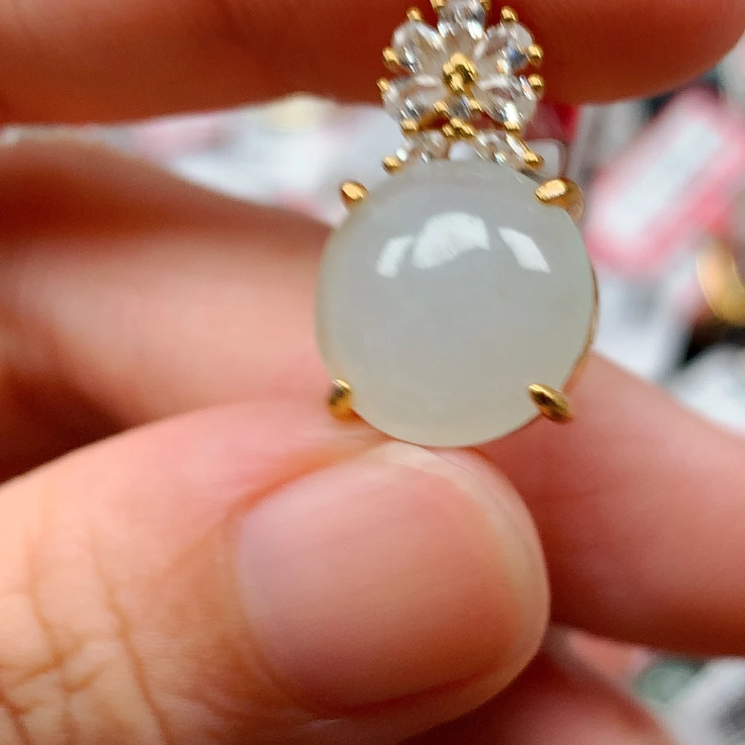 翡翠戒指银S925镶嵌