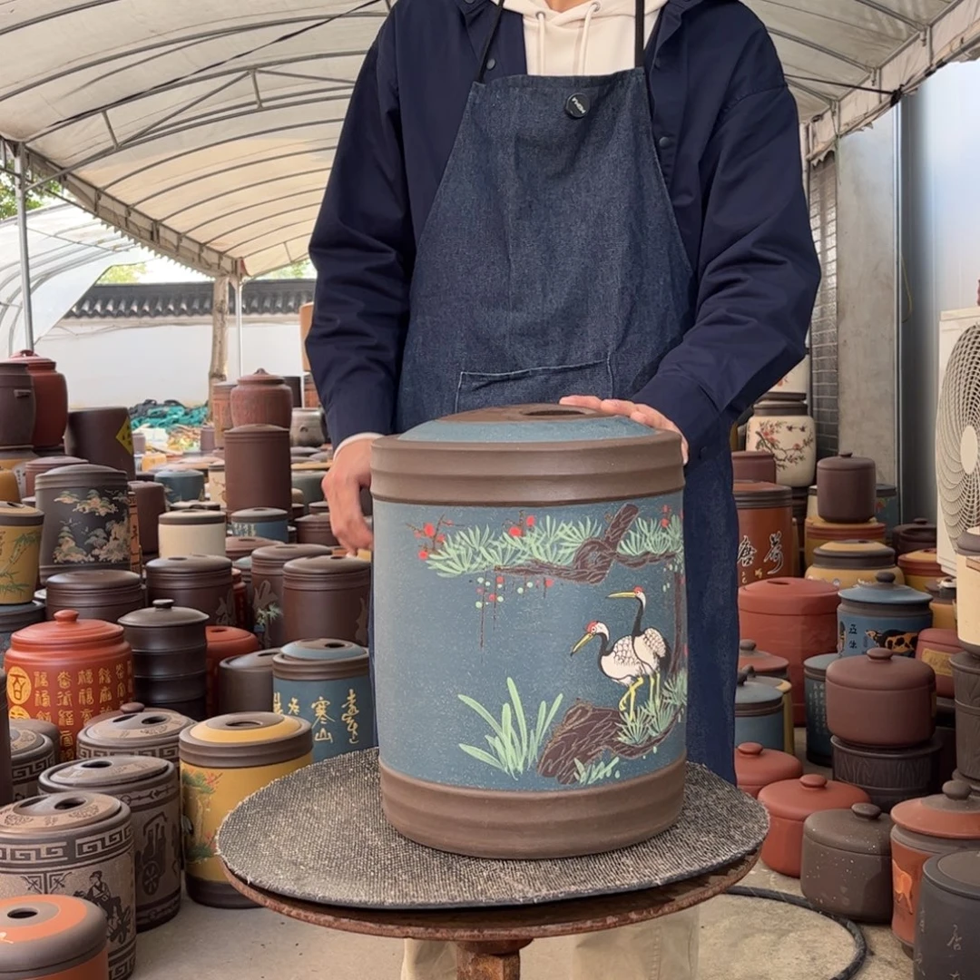 紫砂茶叶罐12 饼茶叶罐