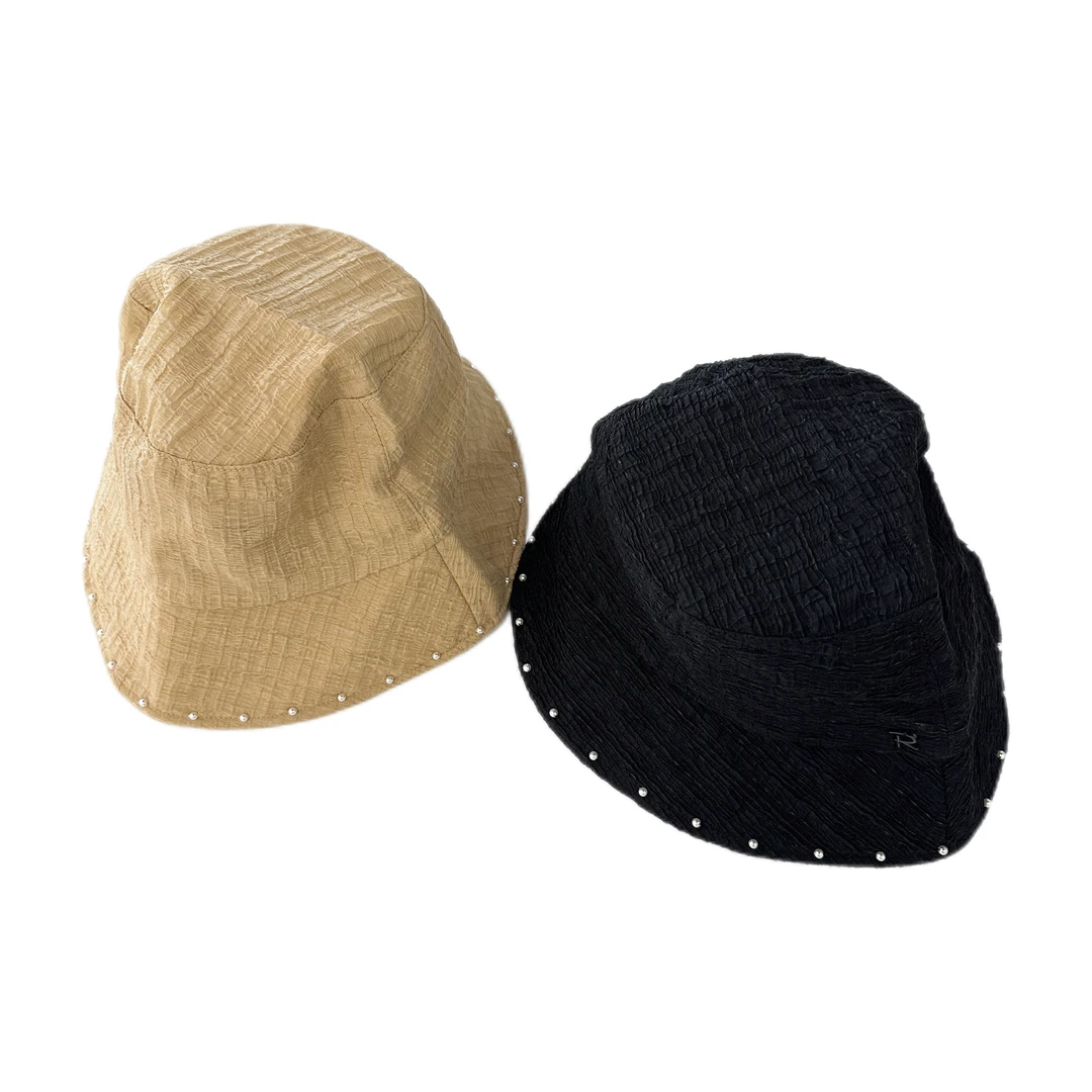 MUMUBYER •肌理网纱面料手工钉珠渔夫帽