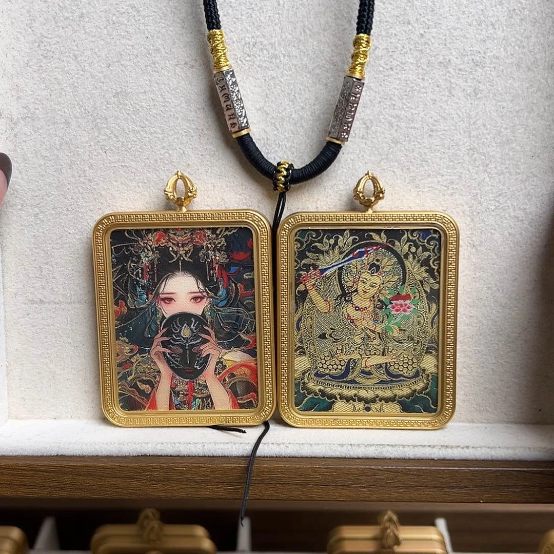 涵***嘟吊坠双面文殊扎基