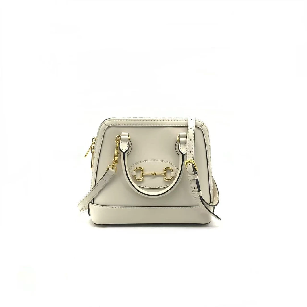 99新 GUCCI/古驰 【安则专属】白色中号1955贝壳包