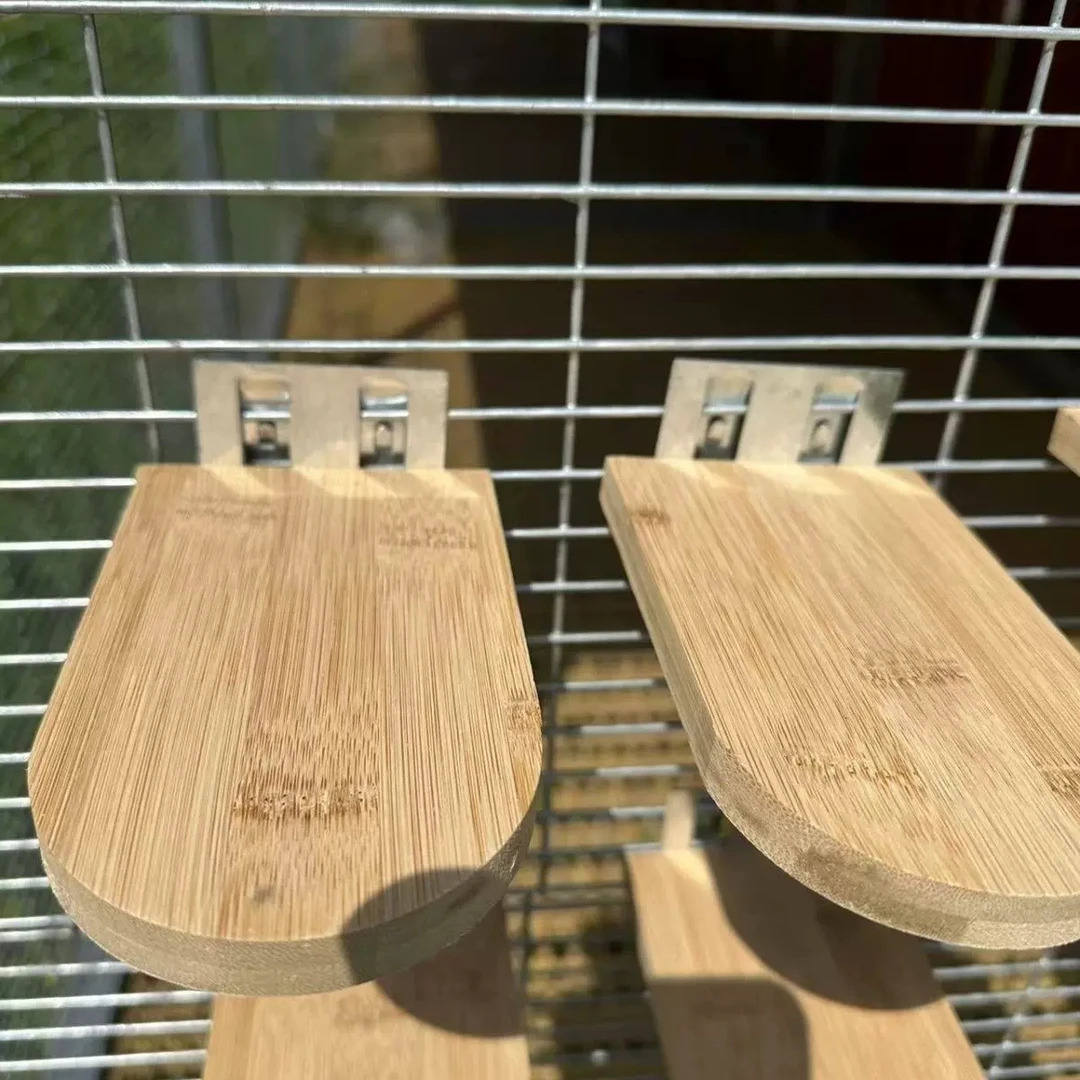 新款竹木带挂钩雪糕式鸽子站架工棚鸽舍栖架