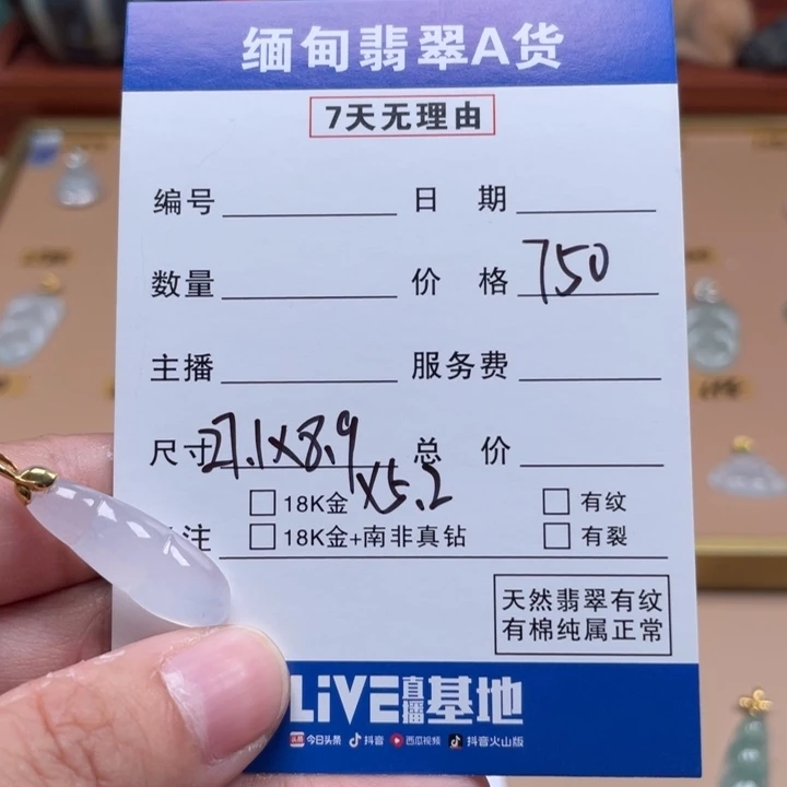翡翠18K金镶嵌颈饰东***啊豆子