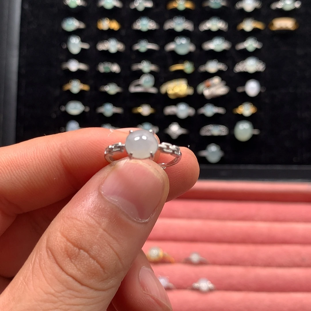 花***翡翠银S925镶嵌颈饰89