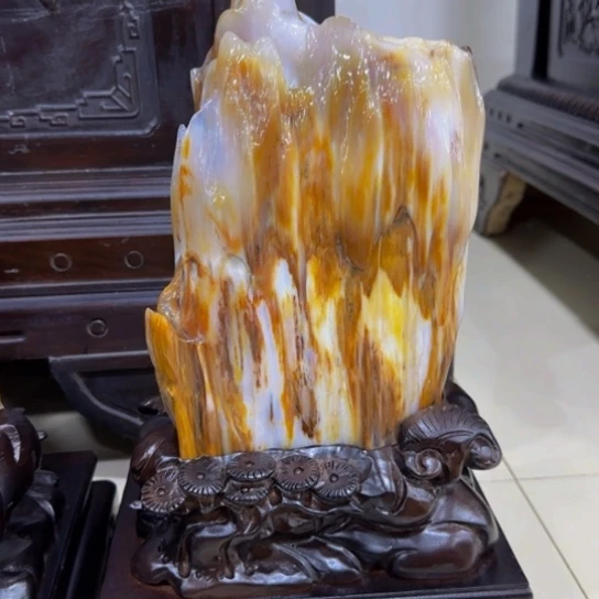 硅化玉摆件未镶嵌