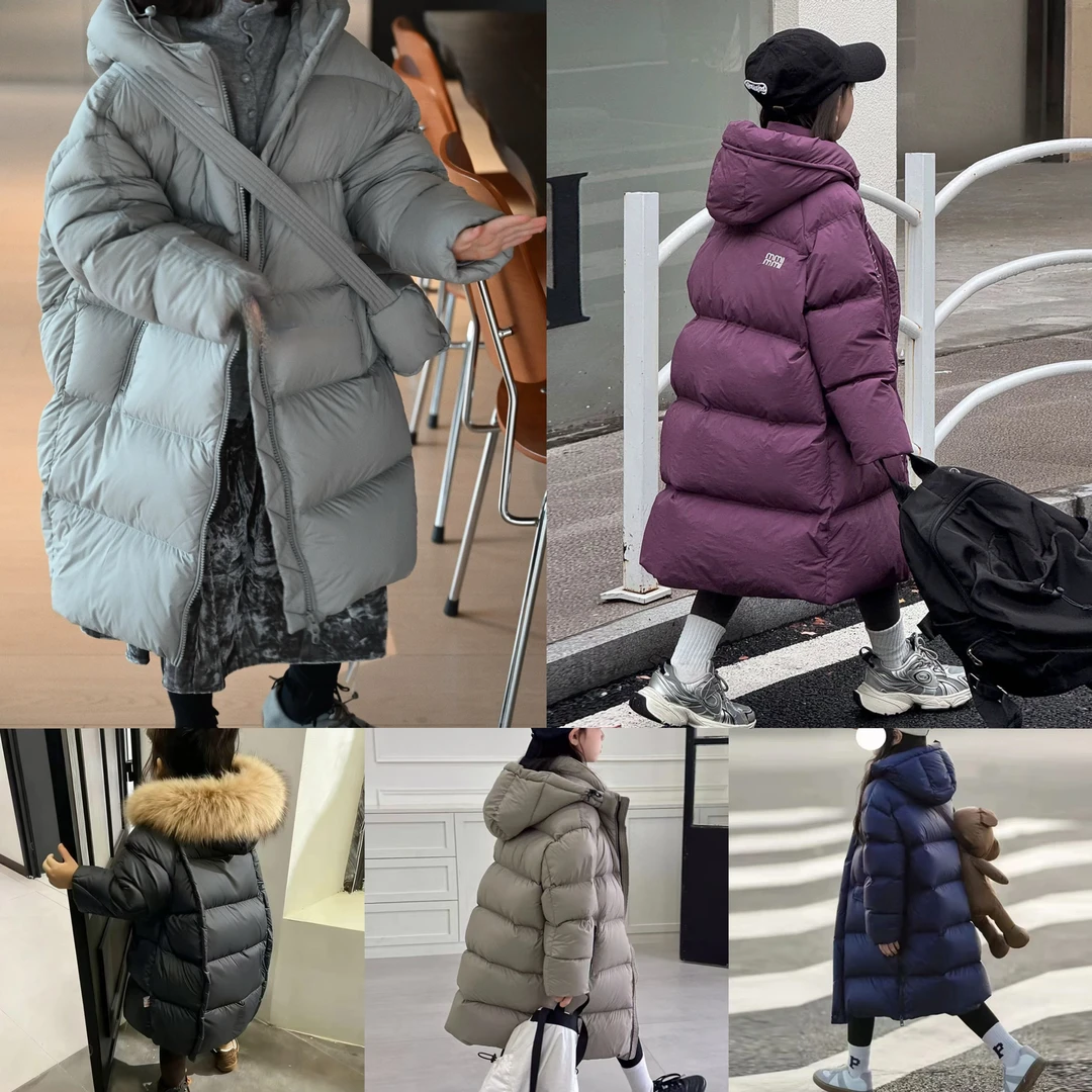 E2025年冬季新款女童亲子款时尚洋气加绒加厚款鹅绒服