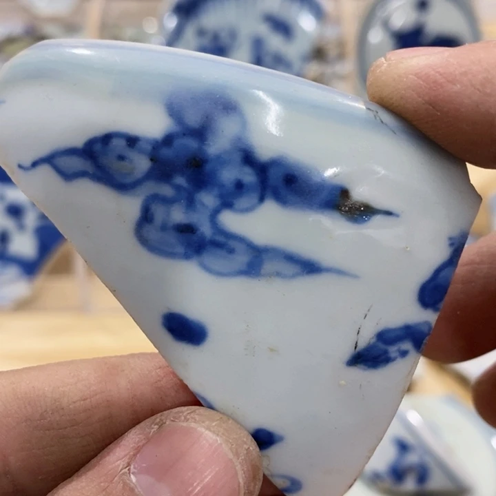 瓷片现代瓷器青花瓷片