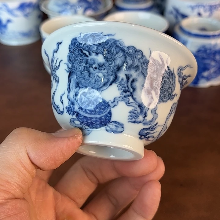 去***闲瓷片景德镇全手工手绘陶瓷