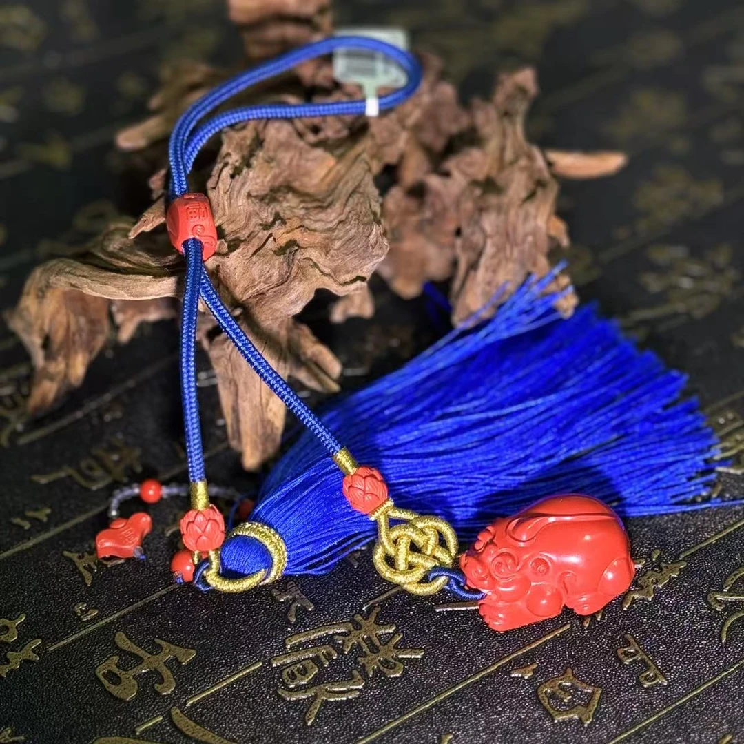 含辰砂工艺品【大貔貅】正品开运朱砂挂件貔貅车挂ZS-GJ007朱砂貔貅