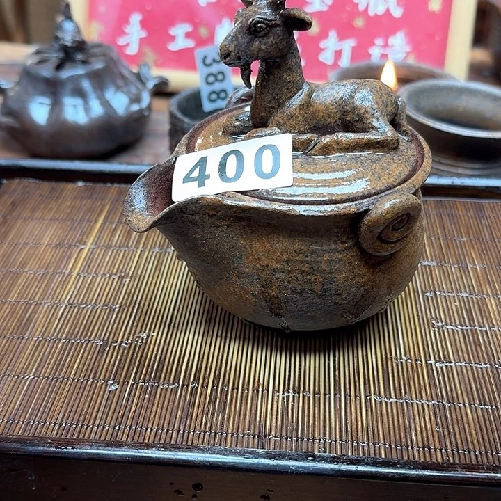 纯手工制作粗陶茶具