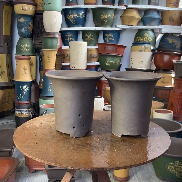 宜兴紫砂18+18素面兰花盆