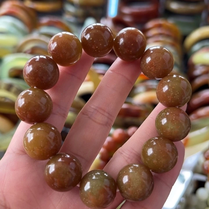 未镶嵌蛇纹石玉手链