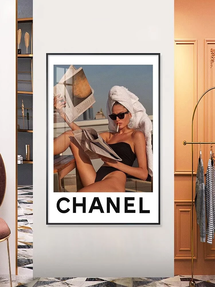 服装店装饰画知名品牌时尚奢侈品挂画高端专柜工作室杂志海报壁画