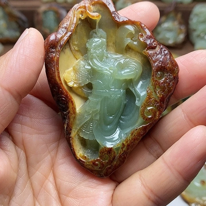 坚***心岫岩河磨玉（透闪石质玉）未镶嵌颈饰