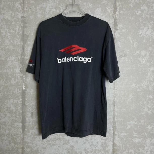 未使用 Balenciaga/巴黎世家 XS*1/巴黎世家3b刺绣logo短袖/11889