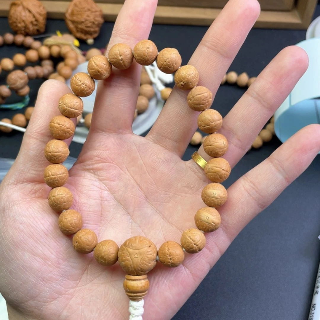 凤眼菩提手串11➕左右尺寸A51凤眼菩提D13同树铁籽