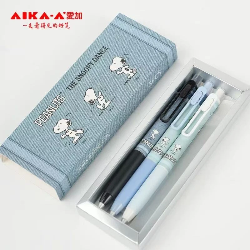 爱加-AK1821史努比联名低重心中性笔速干顺滑高颜值大容量AS笔尖