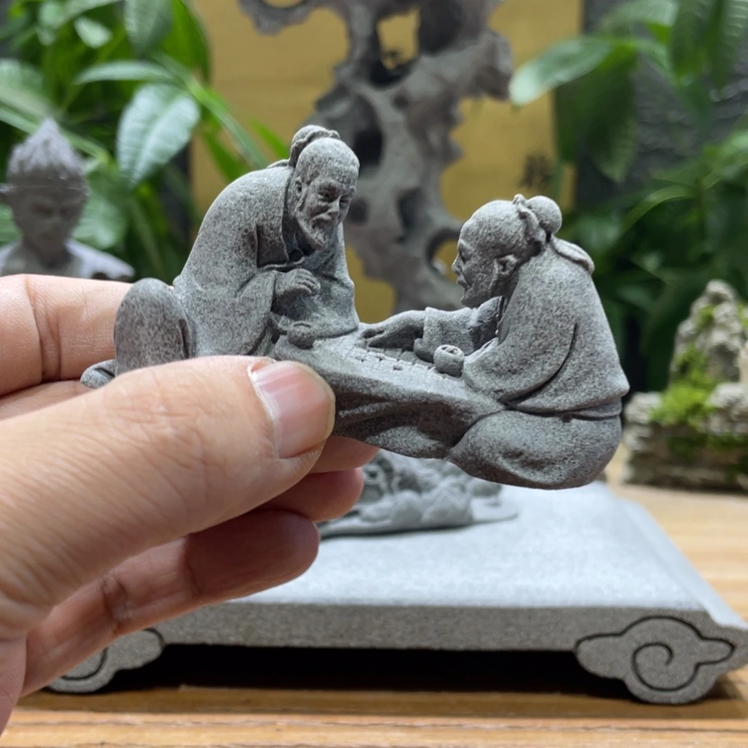 石材大号下棋老头