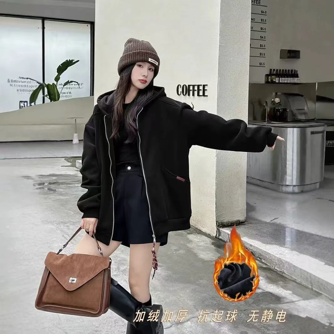 玲家精选2495款号加绒休闲外套