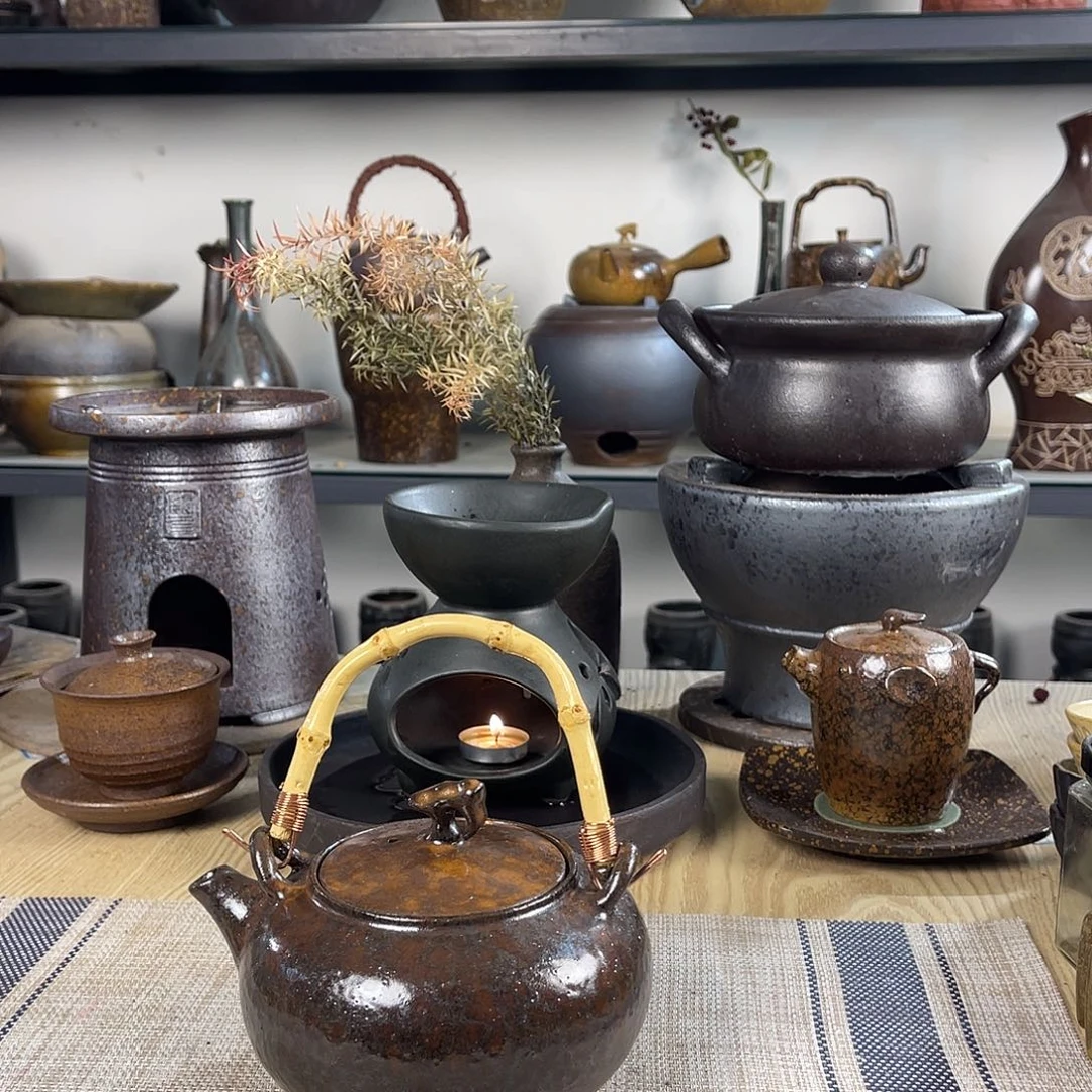 壶紫砂粗陶实用茶壶