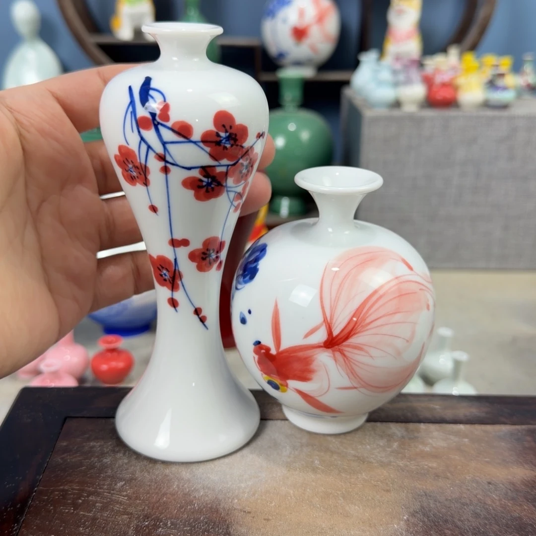 陶瓷手工小花器摆件