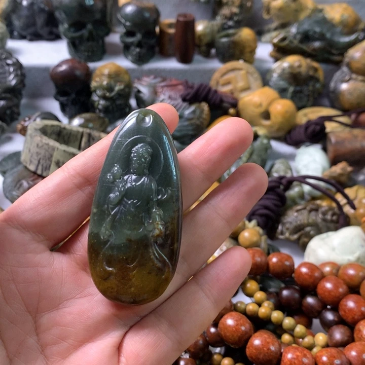 未镶嵌岫岩河磨玉（透闪石质玉）笔搁