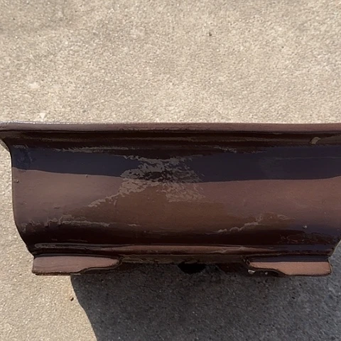 紫砂宜兴紫砂花盆32素面马槽