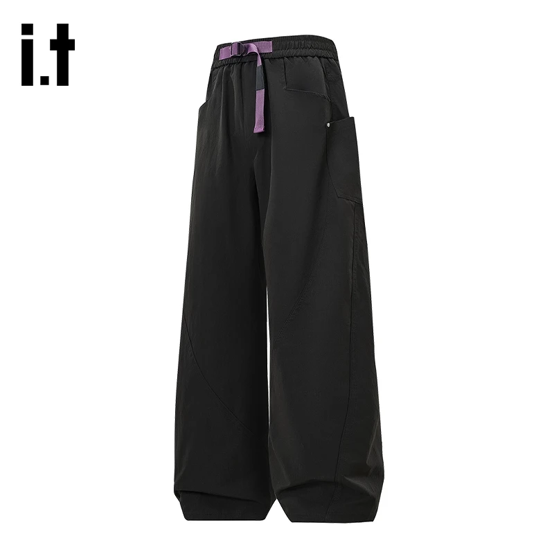 i.t izzue官方休闲男女款梭织长裤潮牌百搭运动宽松透气修长C6M