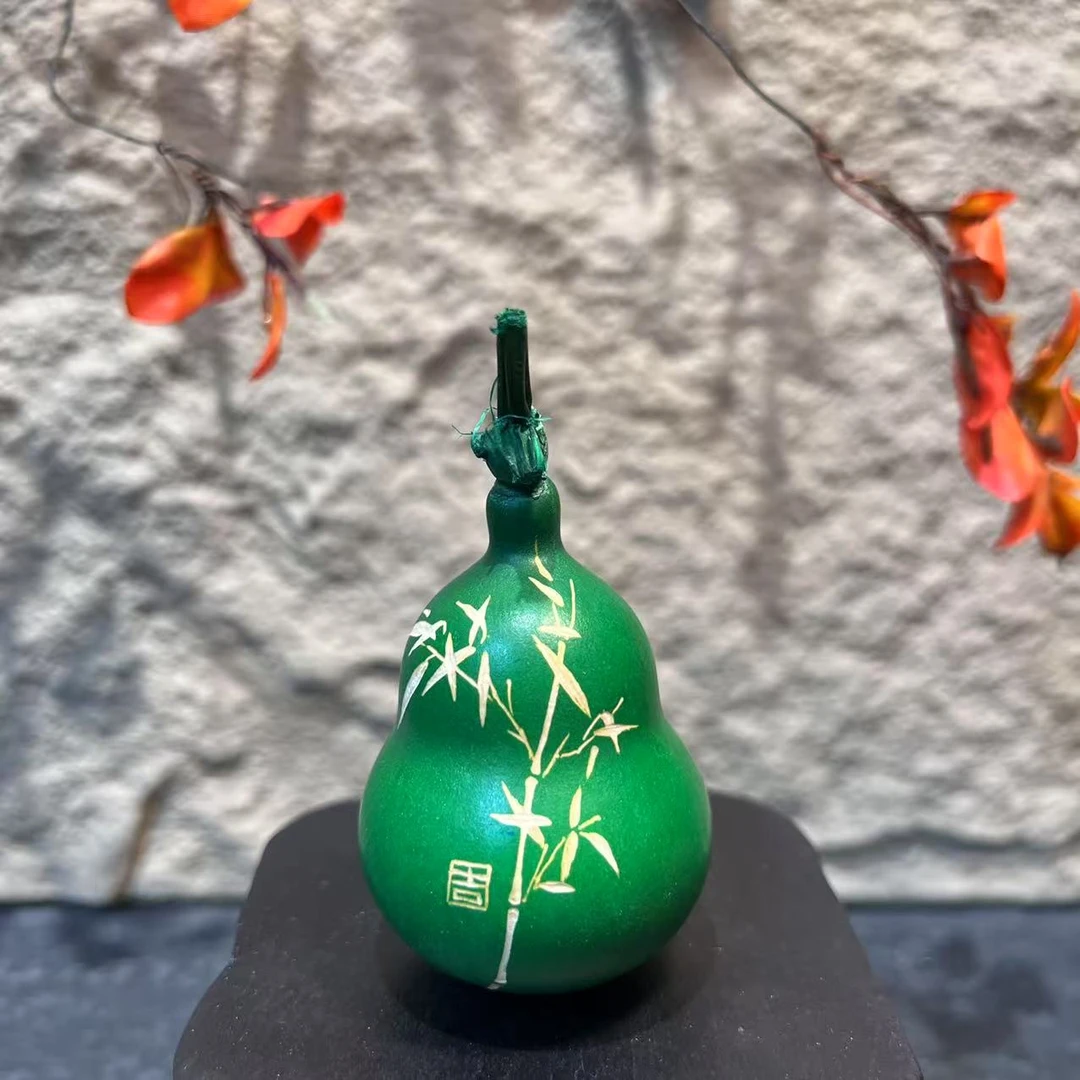 非遗大漆手工雕刻天然葫芦文玩福禄摆件天然葫芦