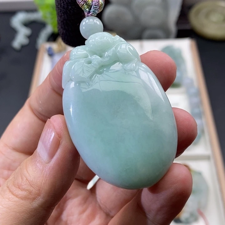 颈饰未镶嵌翡翠缅甸天然翡翠A货